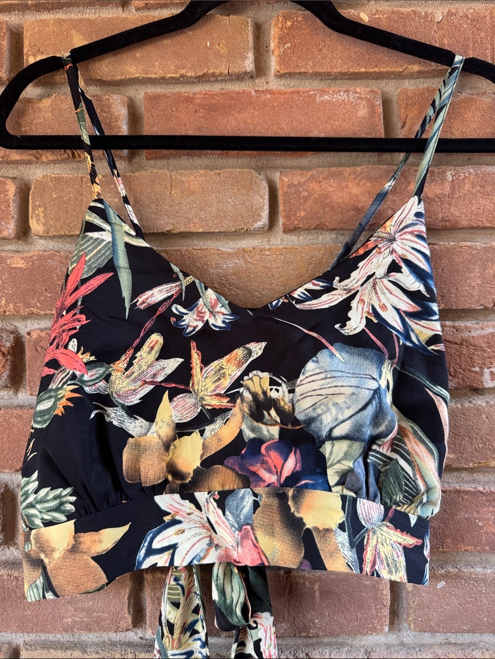 Women’s Floral Maxi Skirt and Top in Black with Tropical Print - Picture 8 of 11
